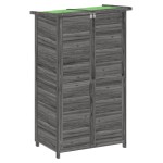 vidaXL Magazie de unelte pentru grădină gri 83x57x140cm lemn masiv pin vidaXL Magazie de unelte pentru grădină gri 83x57x140cm lemn masiv pin