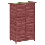 vidaXL Magazie de unelte de grădină cafeniu 83x57x140cm lemn masiv pin vidaXL Magazie de unelte de grădină cafeniu 83x57x140cm lemn masiv pin