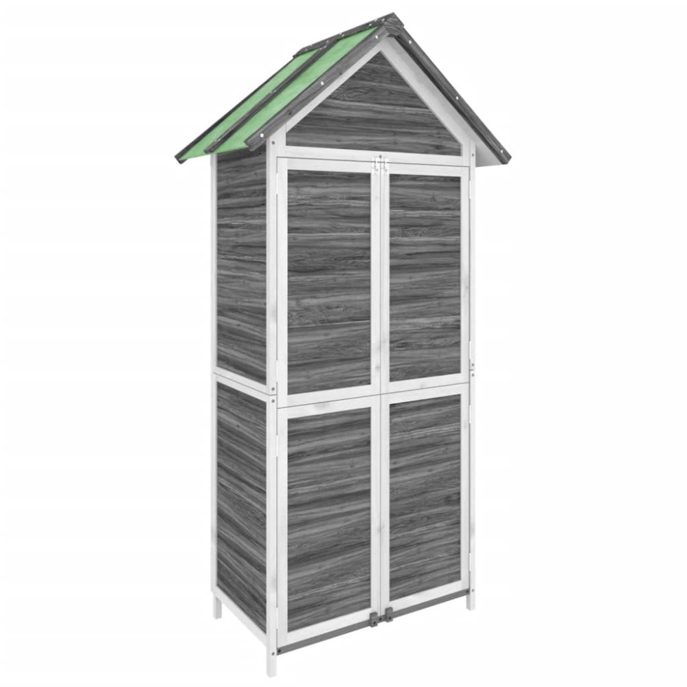 vidaXL Magazie de unelte de grădină gri 89x52,5x175 cm lemn masiv pin