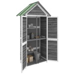 vidaXL Magazie de unelte de grădină gri 89x52,5x175 cm lemn masiv pin vidaXL Magazie de unelte de grădină gri 89x52,5x175 cm lemn masiv pin