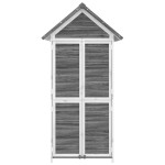 vidaXL Magazie de unelte de grădină gri 89x52,5x175 cm lemn masiv pin vidaXL Magazie de unelte de grădină gri 89x52,5x175 cm lemn masiv pin