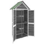 vidaXL Magazie de unelte de grădină gri 89x52,5x175 cm lemn masiv pin vidaXL Magazie de unelte de grădină gri 89x52,5x175 cm lemn masiv pin