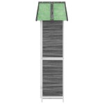 vidaXL Magazie de unelte de grădină gri 89x52,5x175 cm lemn masiv pin vidaXL Magazie de unelte de grădină gri 89x52,5x175 cm lemn masiv pin