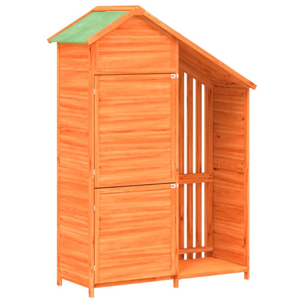 vidaXL Magazie de unelte de grădină maro 120x53,5x170cm lemn masiv pin