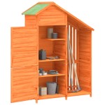 vidaXL Magazie de unelte de grădină maro 120x53,5x170cm lemn masiv pin vidaXL Magazie de unelte de grădină maro 120x53,5x170cm lemn masiv pin