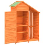 vidaXL Magazie de unelte de grădină maro 120x53,5x170cm lemn masiv pin vidaXL Magazie de unelte de grădină maro 120x53,5x170cm lemn masiv pin