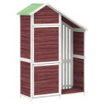 vidaXL Magazie de unelte grădină cafeniu 120x53,5x170cm lemn masiv pin vidaXL Magazie de unelte grădină cafeniu 120x53,5x170cm lemn masiv pin