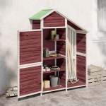 vidaXL Magazie de unelte grădină cafeniu 120x53,5x170cm lemn masiv pin vidaXL Magazie de unelte grădină cafeniu 120x53,5x170cm lemn masiv pin