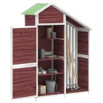 vidaXL Magazie de unelte grădină cafeniu 120x53,5x170cm lemn masiv pin vidaXL Magazie de unelte grădină cafeniu 120x53,5x170cm lemn masiv pin