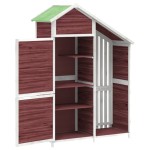vidaXL Magazie de unelte grădină cafeniu 120x53,5x170cm lemn masiv pin vidaXL Magazie de unelte grădină cafeniu 120x53,5x170cm lemn masiv pin