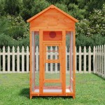 vidaXL Colivie de păsări maro 91,5x53x170 cm din lemn masiv de pin vidaXL Colivie de păsări maro 91,5x53x170 cm din lemn masiv de pin