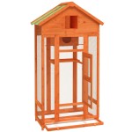 vidaXL Colivie de păsări maro 91,5x53x170 cm din lemn masiv de pin vidaXL Colivie de păsări maro 91,5x53x170 cm din lemn masiv de pin