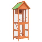 vidaXL Colivie de păsări maro 60x58,5x160 cm din lemn masiv de pin vidaXL Colivie de păsări maro 60x58,5x160 cm din lemn masiv de pin