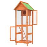 vidaXL Colivie de păsări maro 60x58,5x160 cm din lemn masiv de pin vidaXL Colivie de păsări maro 60x58,5x160 cm din lemn masiv de pin