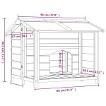 vidaXL Cușcă de câine, maro, 96x87x80,5 cm, lemn masiv pin vidaXL Cușcă de câine, maro, 96x87x80,5 cm, lemn masiv pin