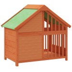 vidaXL Cușcă de câine, maro, 96x60,5x87 cm, lemn masiv de pin vidaXL Cușcă de câine, maro, 96x60,5x87 cm, lemn masiv de pin