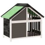 vidaXL Cușcă de câine, gri, 96x60,5x87 cm, lemn masiv de pin vidaXL Cușcă de câine, gri, 96x60,5x87 cm, lemn masiv de pin