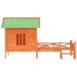 vidaXL Cușcă de câine, maro, 159x120x88,5 cm, lemn masiv pin