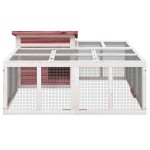 vidaXL Cușcă de iepuri, cafeniu, 144x123x67,5 cm, lemn masiv de pin vidaXL Cușcă de iepuri, cafeniu, 144x123x67,5 cm, lemn masiv de pin