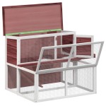 vidaXL Cușcă pentru iepuri, cafeniu, 102x90x84,5 cm, lemn masiv de pin