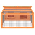 vidaXL Cușcă pentru iepuri, maro, 117,5x97x47,5 cm, lemn masiv de pin vidaXL Cușcă pentru iepuri, maro, 117,5x97x47,5 cm, lemn masiv de pin
