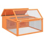 vidaXL Cușcă pentru iepuri, maro, 117,5x97x47,5 cm, lemn masiv de pin vidaXL Cușcă pentru iepuri, maro, 117,5x97x47,5 cm, lemn masiv de pin