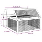 vidaXL Cușcă pentru iepuri, maro, 117,5x97x47,5 cm, lemn masiv de pin vidaXL Cușcă pentru iepuri, maro, 117,5x97x47,5 cm, lemn masiv de pin