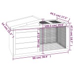 vidaXL Cușcă pentru iepuri maro 100,5x54x55 cm lemn masiv de pin