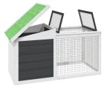 vidaXL Cușcă pentru iepuri gri 100,5x54x55 cm lemn masiv de pin vidaXL Cușcă pentru iepuri gri 100,5x54x55 cm lemn masiv de pin
