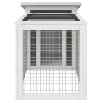 vidaXL Cușcă pentru iepuri gri 100,5x54x55 cm lemn masiv de pin vidaXL Cușcă pentru iepuri gri 100,5x54x55 cm lemn masiv de pin