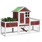 vidaXL Cușcă pentru iepuri cafeniu 170x63x113 cm lemn masiv de pin vidaXL Cușcă pentru iepuri cafeniu 170x63x113 cm lemn masiv de pin