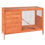 vidaXL Cușcă pentru iepuri maro 103x44x69,5 cm lemn masiv de pin vidaXL Cușcă pentru iepuri maro 103x44x69,5 cm lemn masiv de pin