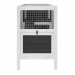 vidaXL Cușcă pentru iepuri gri 103x44x69,5 cm lemn masiv de pin vidaXL Cușcă pentru iepuri gri 103x44x69,5 cm lemn masiv de pin