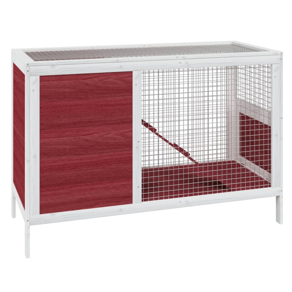 vidaXL Cușcă pentru iepuri cafeniu 103x44x69,5 cm lemn masiv de pin