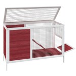 vidaXL Cușcă pentru iepuri cafeniu 103x44x69,5 cm lemn masiv de pin vidaXL Cușcă pentru iepuri cafeniu 103x44x69,5 cm lemn masiv de pin