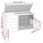 vidaXL Cușcă pentru iepuri cafeniu 103x44x69,5 cm lemn masiv de pin vidaXL Cușcă pentru iepuri cafeniu 103x44x69,5 cm lemn masiv de pin