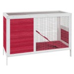 vidaXL Cușcă pentru iepuri roșu 103x44x69,5 cm lemn masiv de pin vidaXL Cușcă pentru iepuri roșu 103x44x69,5 cm lemn masiv de pin
