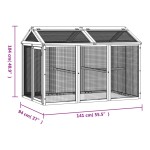 vidaXL Cutie de mișcare maro 141x94x104 cm lemn masiv de pin