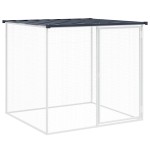 vidaXL Coteț pui cu acoperiș, antracit, 103x98x90 cm, oțel galvanizat vidaXL Coteț pui cu acoperiș, antracit, 103x98x90 cm, oțel galvanizat