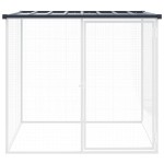 vidaXL Coteț pui cu acoperiș, antracit, 103x98x90 cm, oțel galvanizat vidaXL Coteț pui cu acoperiș, antracit, 103x98x90 cm, oțel galvanizat
