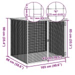 vidaXL Coteț pui cu acoperiș, antracit, 103x98x90 cm, oțel galvanizat vidaXL Coteț pui cu acoperiș, antracit, 103x98x90 cm, oțel galvanizat