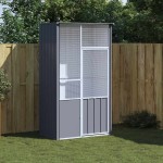 vidaXL Colivie pentru păsări antracit 115x78x200 cm oțel galvanizat vidaXL Colivie pentru păsări antracit 115x78x200 cm oțel galvanizat