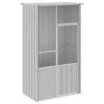 vidaXL Colivie pentru păsări gri 115x78x200 cm oțel galvanizat vidaXL Colivie pentru păsări gri 115x78x200 cm oțel galvanizat