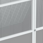 vidaXL Colivie pentru păsări gri 115x78x200 cm oțel galvanizat vidaXL Colivie pentru păsări gri 115x78x200 cm oțel galvanizat