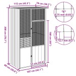 vidaXL Colivie pentru păsări gri 115x78x200 cm oțel galvanizat vidaXL Colivie pentru păsări gri 115x78x200 cm oțel galvanizat