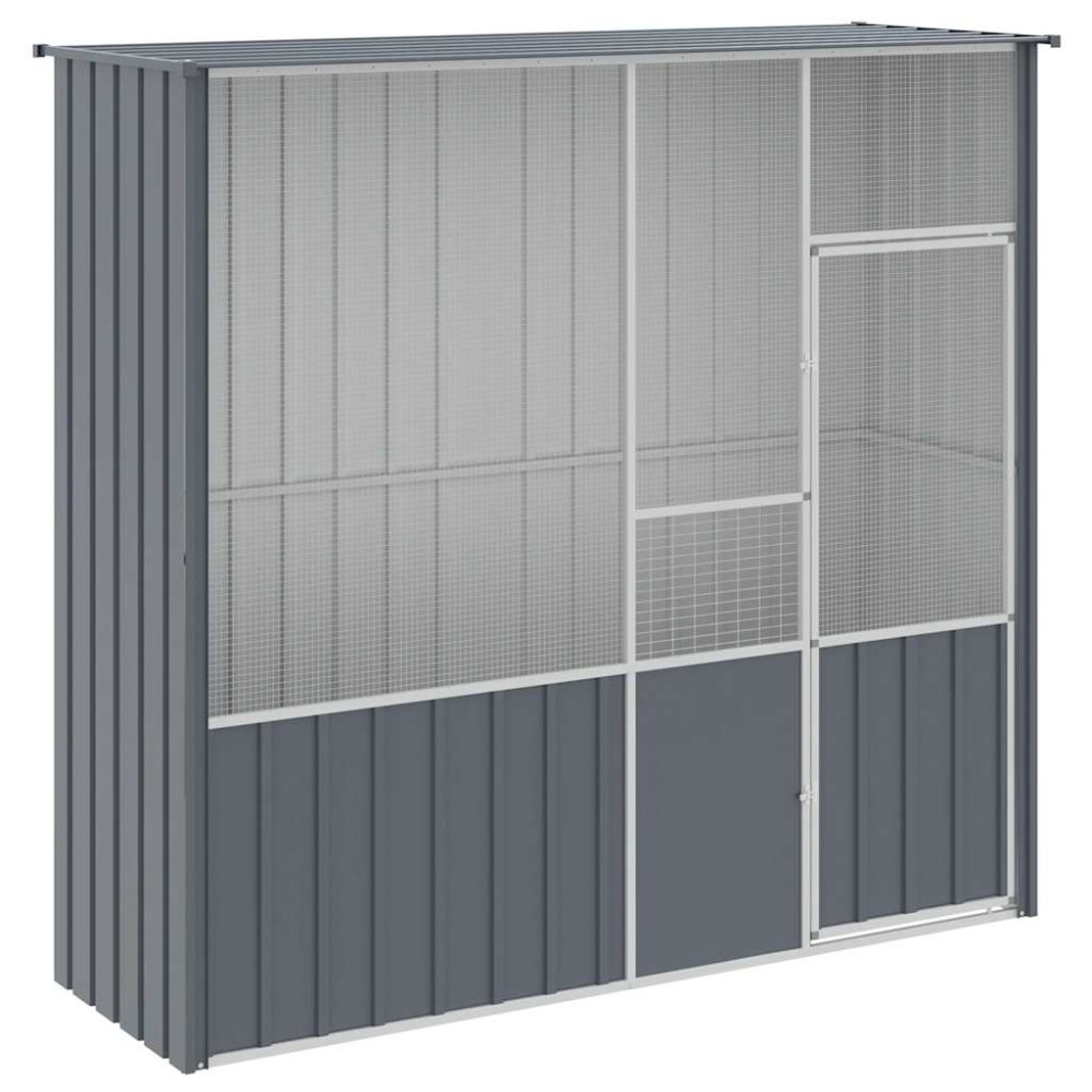 vidaXL Colivie pentru păsări antracit 215x78x200 cm oțel galvanizat