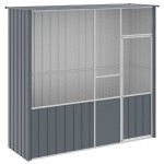 vidaXL Colivie pentru păsări antracit 215x78x200 cm oțel galvanizat vidaXL Colivie pentru păsări antracit 215x78x200 cm oțel galvanizat