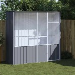 vidaXL Colivie pentru păsări antracit 215x78x200 cm oțel galvanizat vidaXL Colivie pentru păsări antracit 215x78x200 cm oțel galvanizat