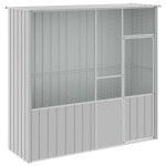 vidaXL Colivie pentru păsări gri 215x78x200 cm oțel galvanizat