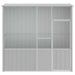vidaXL Colivie pentru păsări gri 215x78x200 cm oțel galvanizat